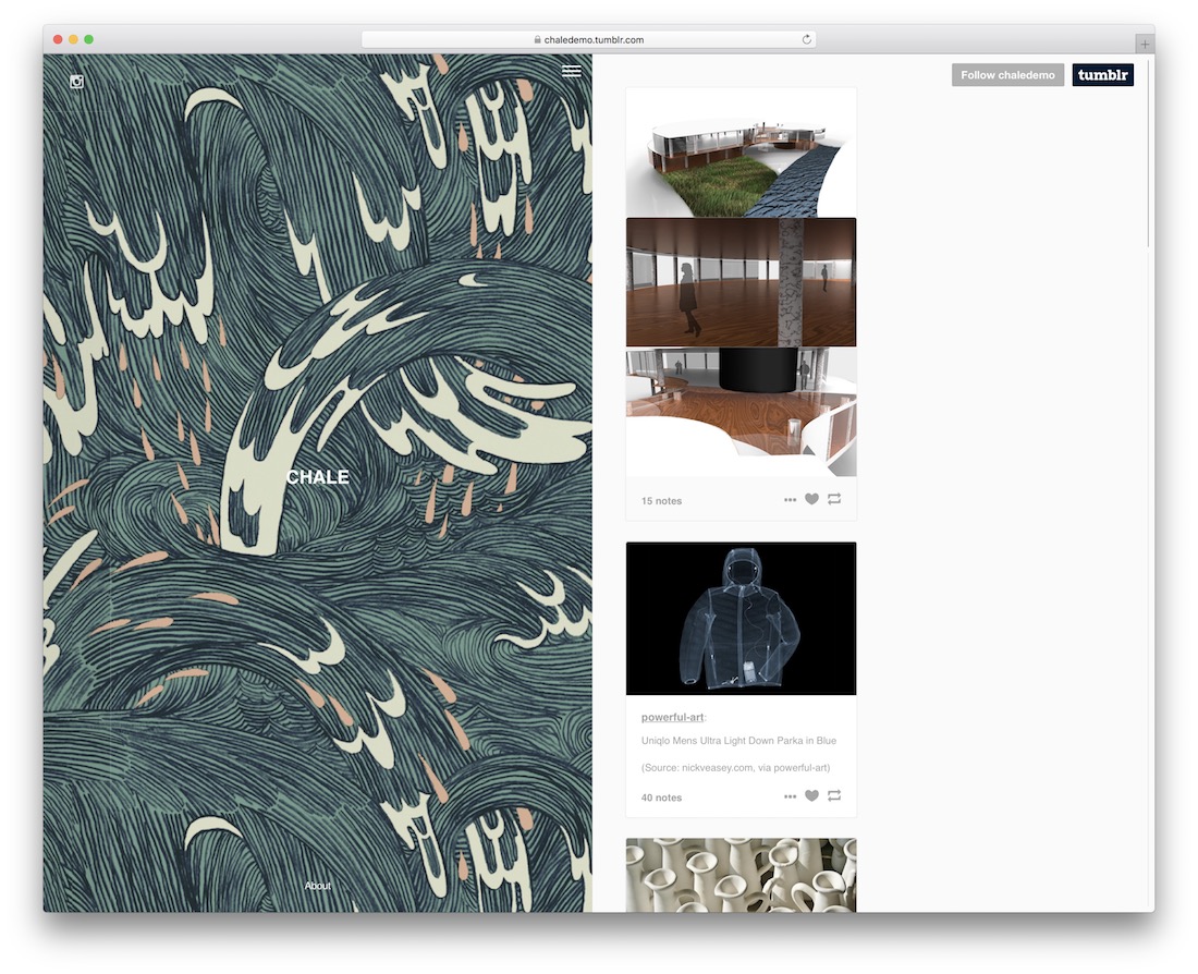 tema tumblr gratis chale