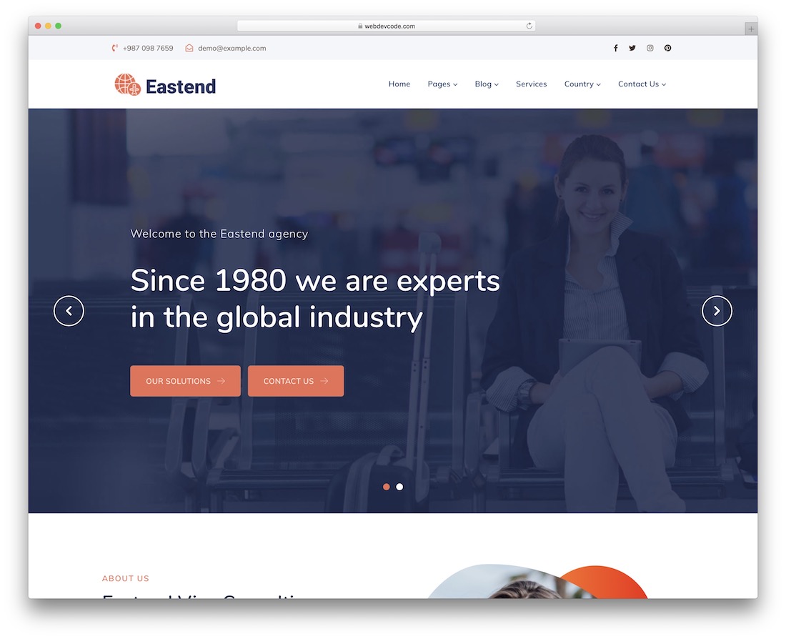 тема wordpress для коучинга eastend