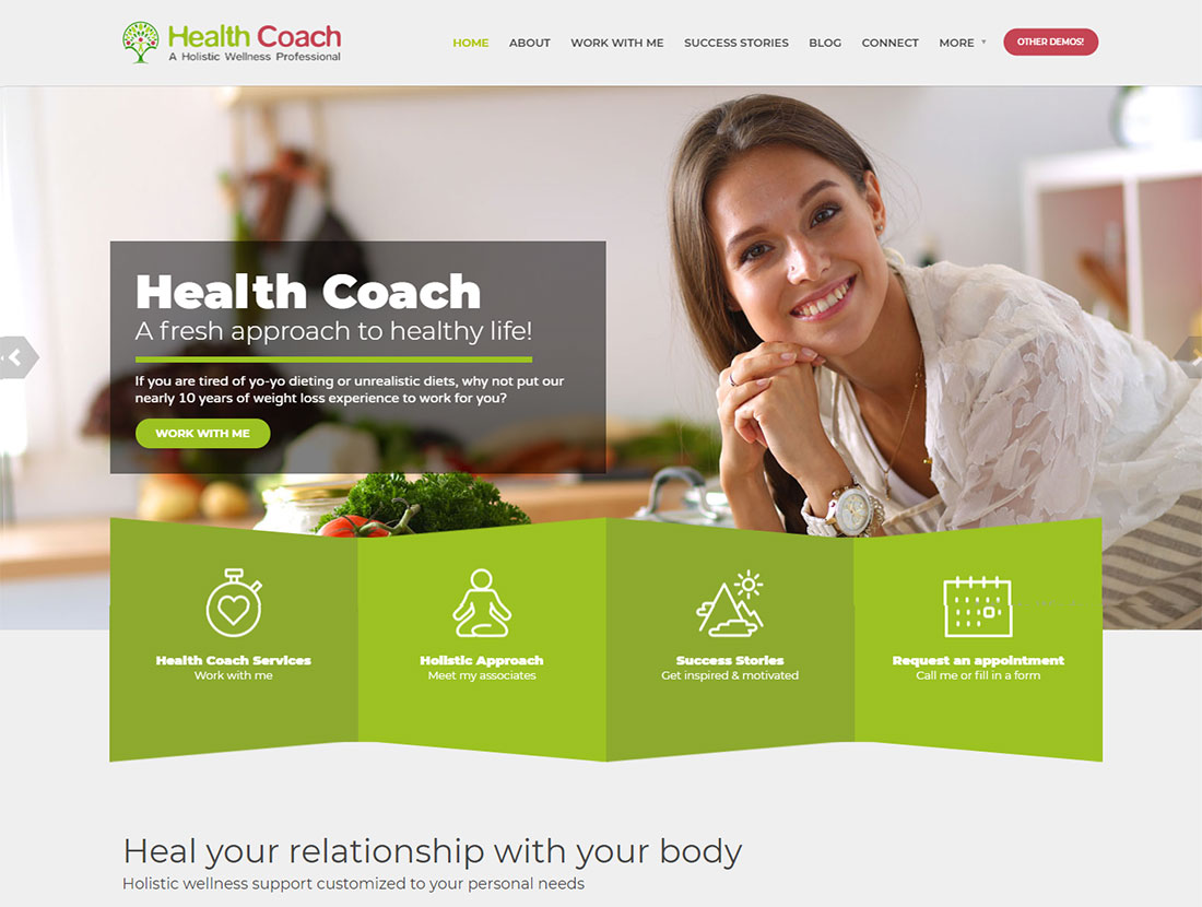 Healthflex - тема WordPress для тренеров по здоровью