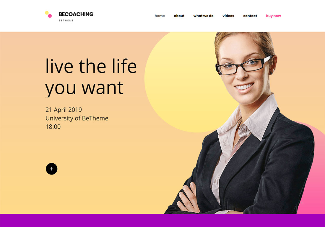 BeTheme - Многоцелевая тема WordPress для бизнес-коучинга