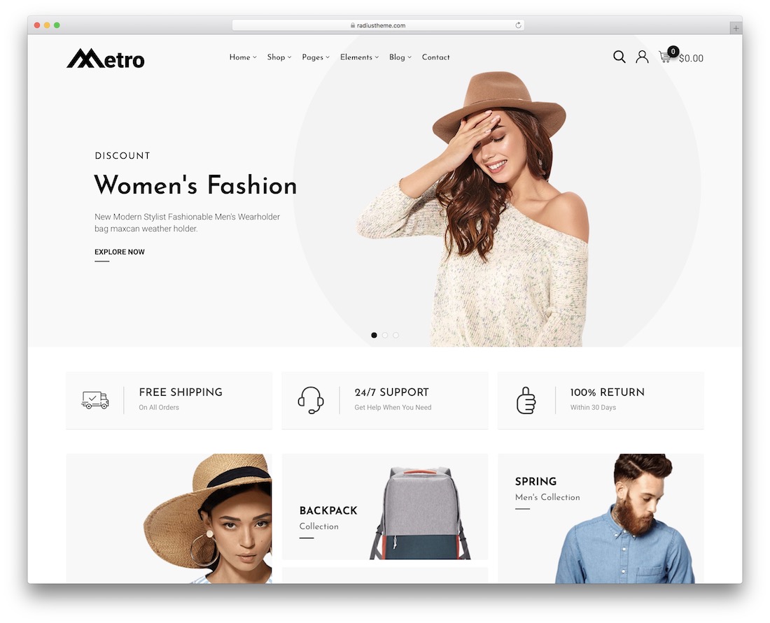 地铁 T 恤店 wordpress 主题