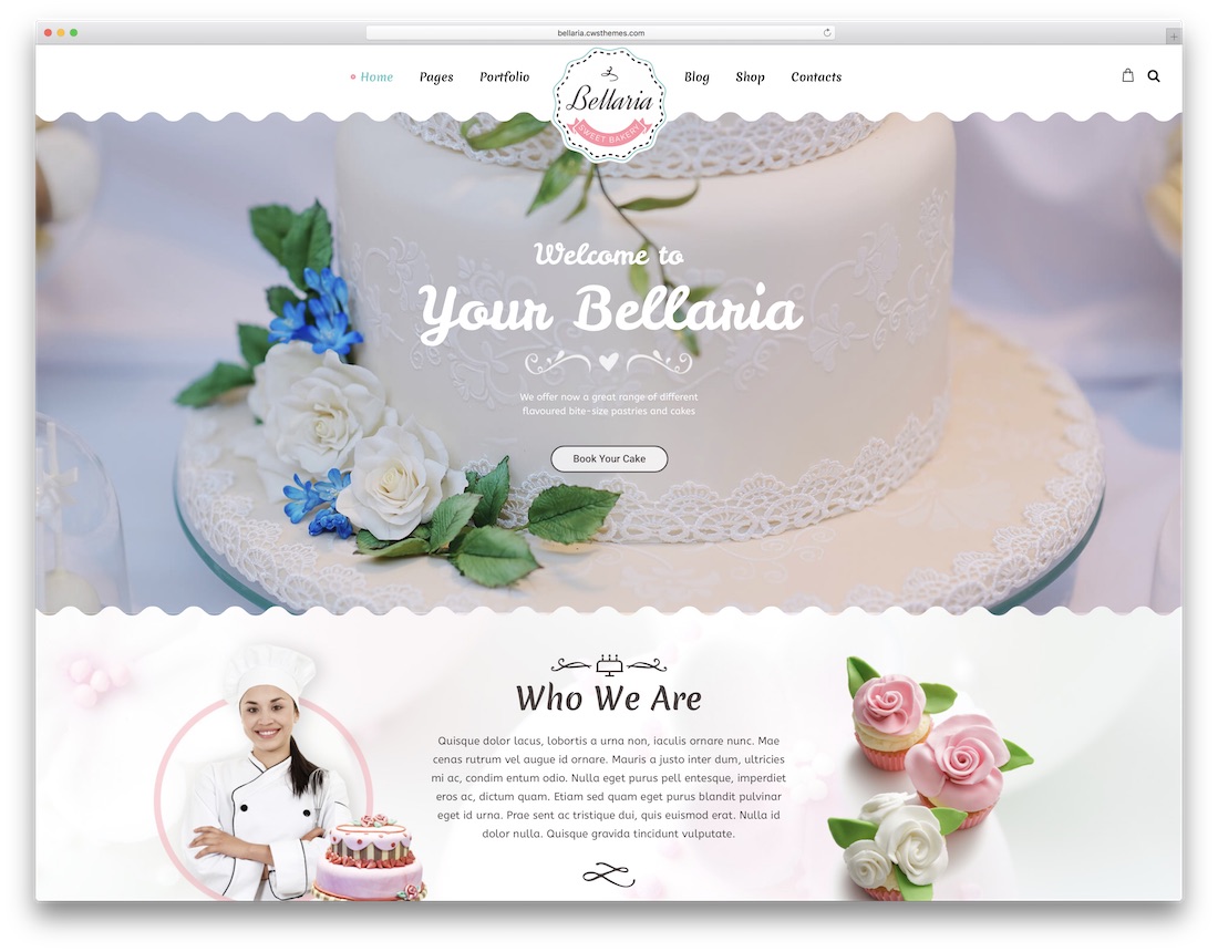 面包店的 bellaria wordpress 主题