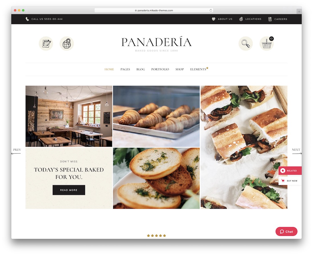 面包店的 panaderia wordpress 主题