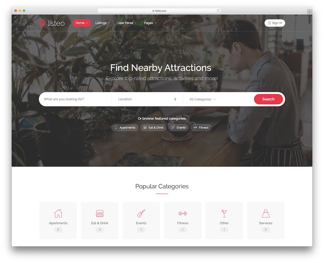 tema directorio de anuncios clasificados de listeo wordpress