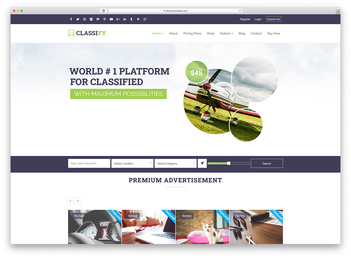 tema de WordPress clasificados