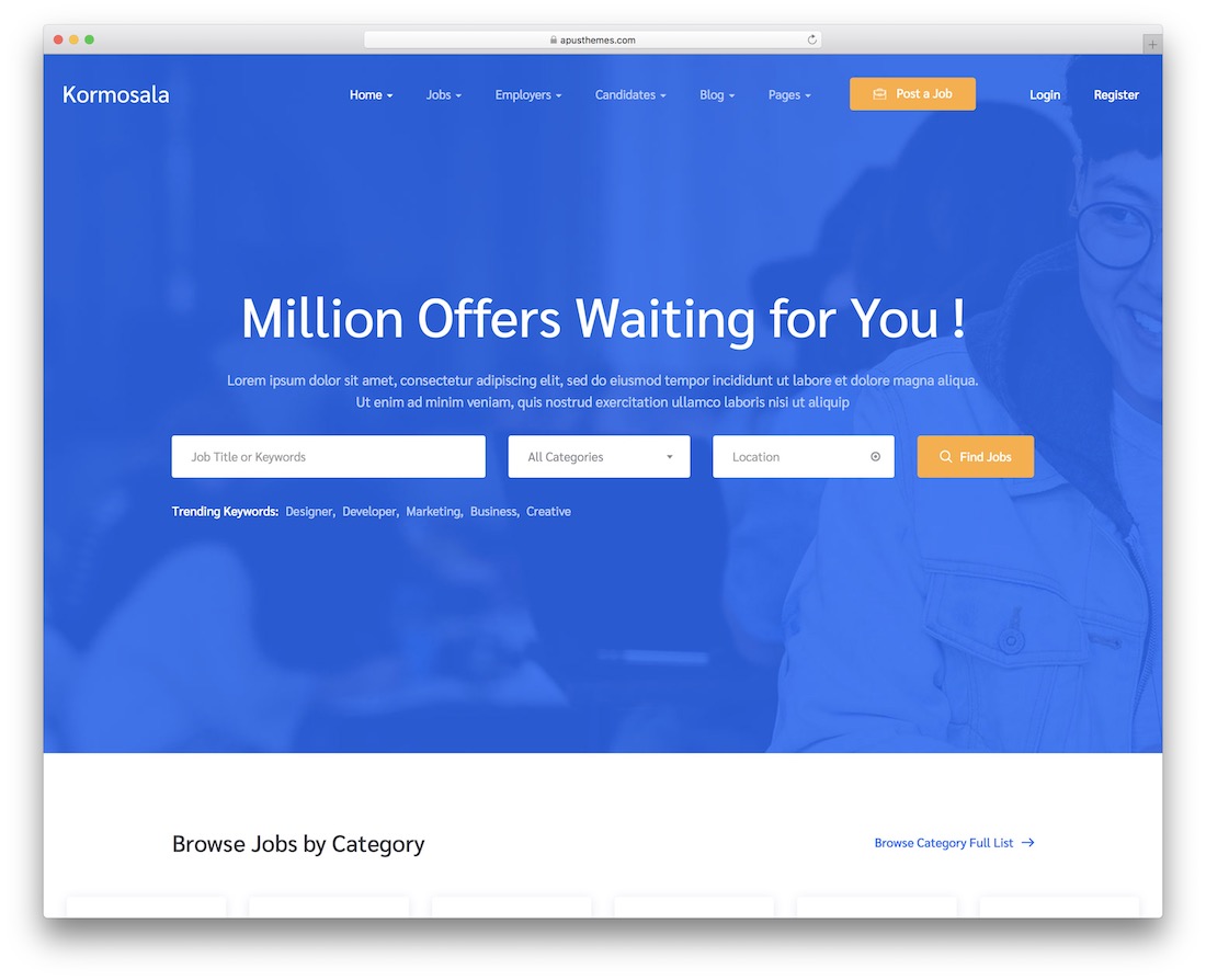kormosala тема доски объявлений WordPress