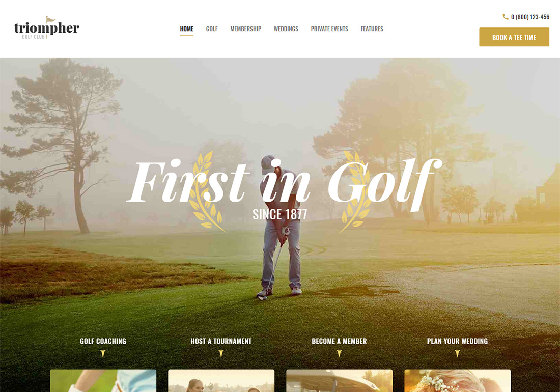 Tema Golf Triompher WordPress
