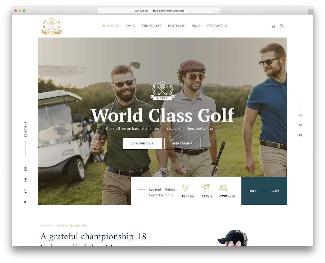 tema golf wordpress grulf