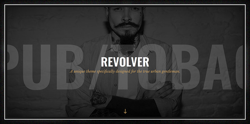 Revolver - O temă pentru bărbați pentru saloane de tatuaje, magazine de coafură, pub-uri și cluburi de motociclisti