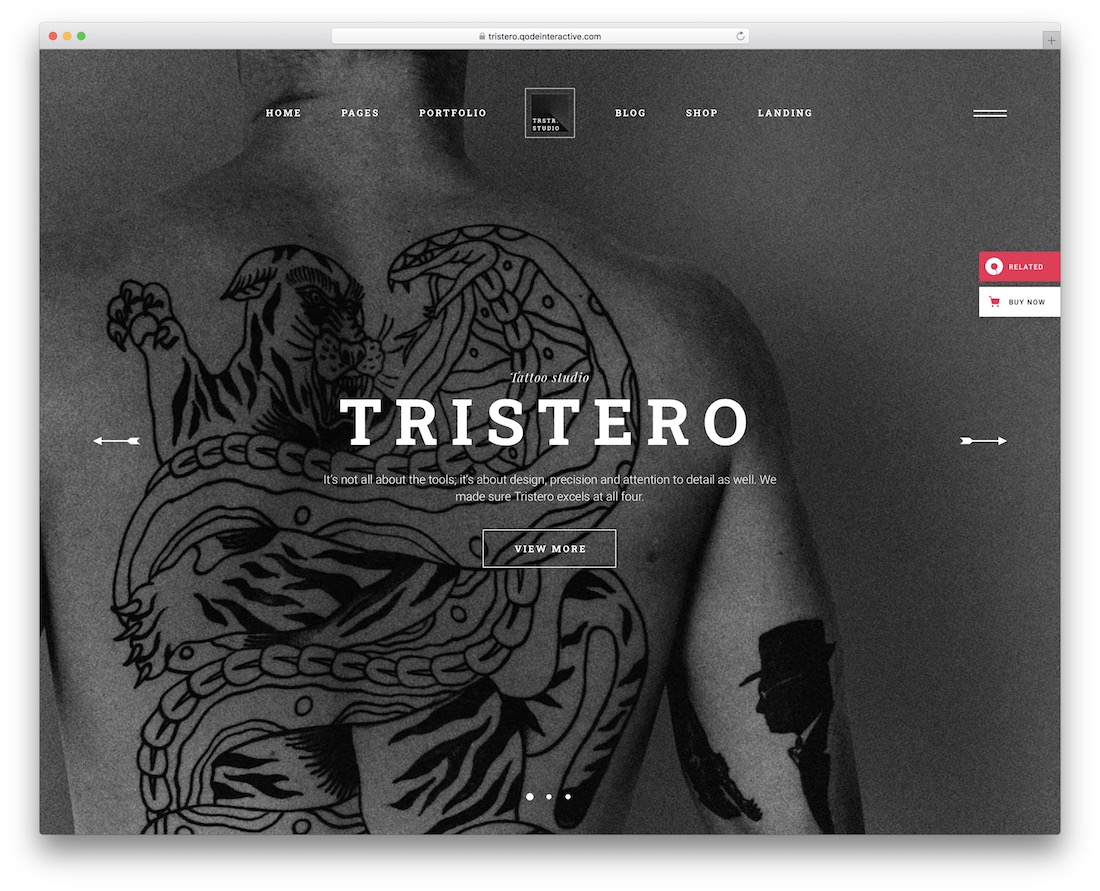 tristero tatuaj salon wordpress tema