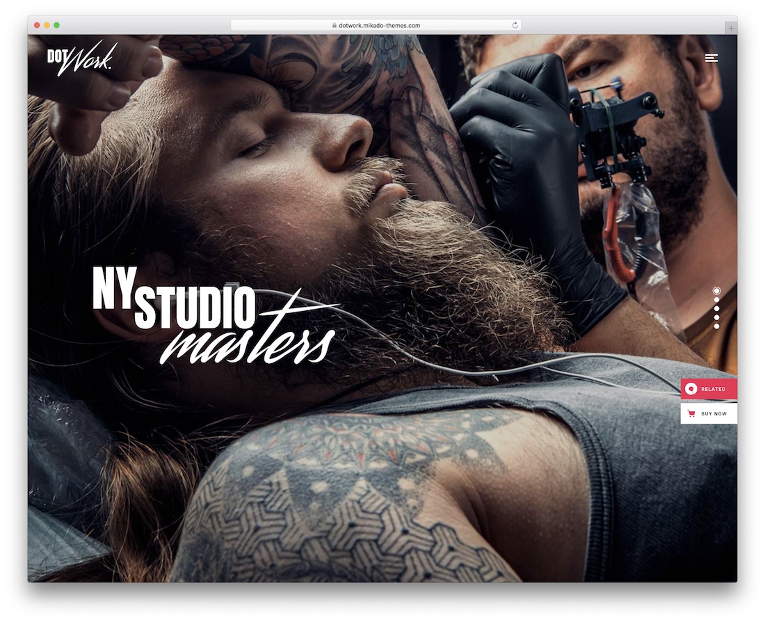tema dotpress salon de tatuaje wordpress
