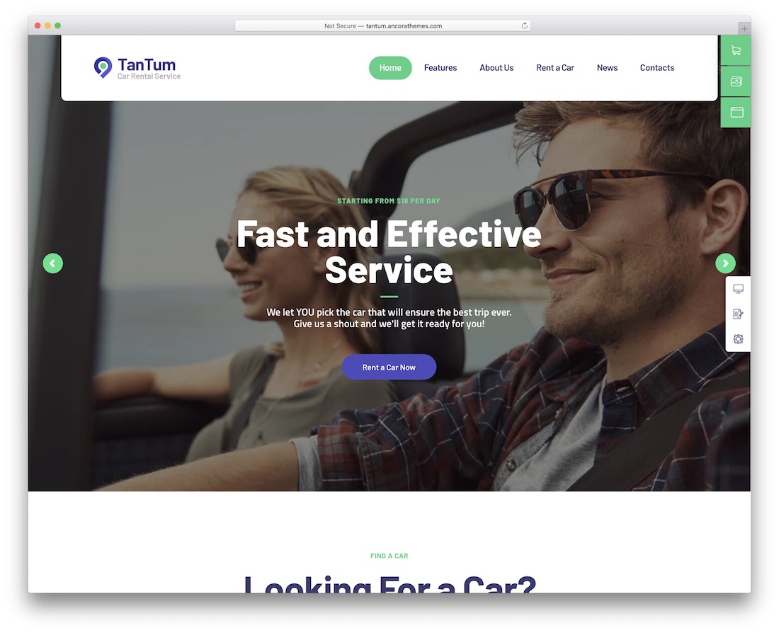 thème wordpress des services de limousine tantum