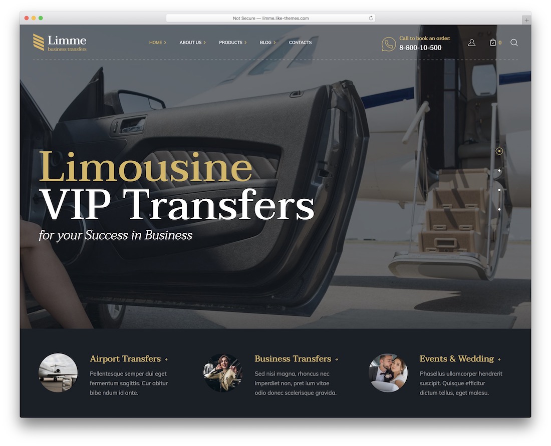 thème wordpress limme limousine