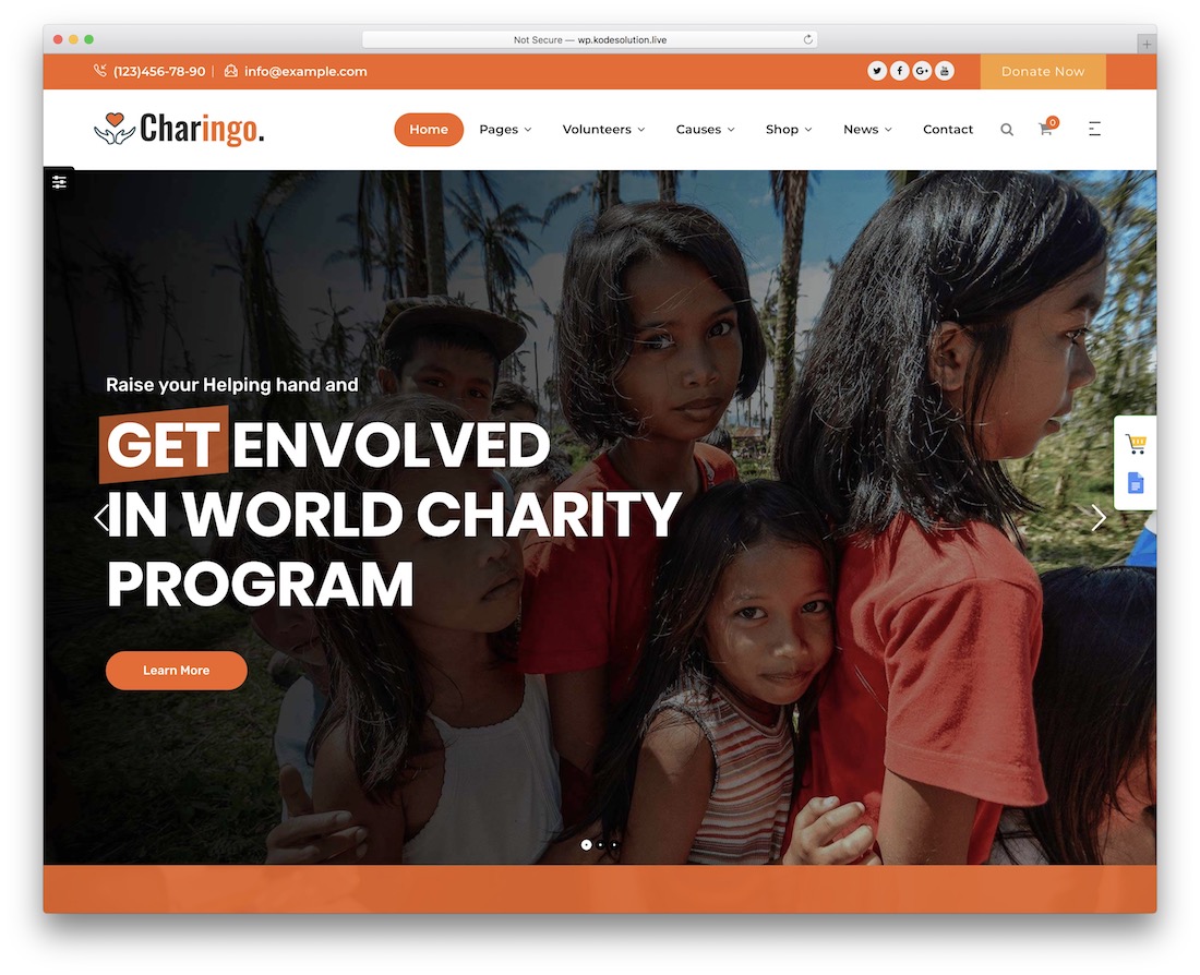 charingo crowdfunding motyw wordpress