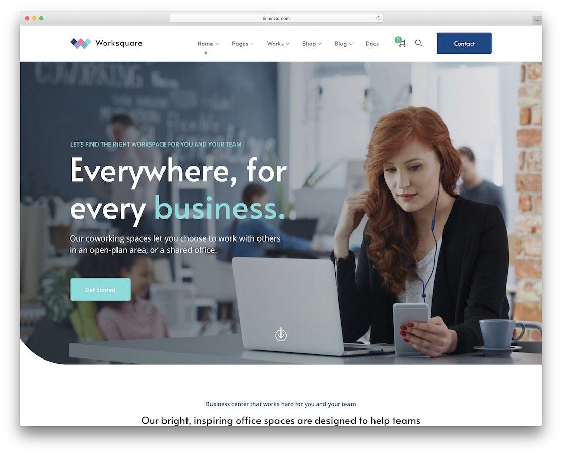 Worksquare Coworking WordPress Theme