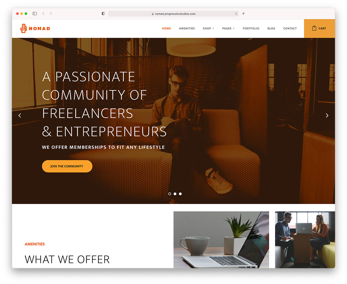 Nomaden Coworking WordPress-Themes