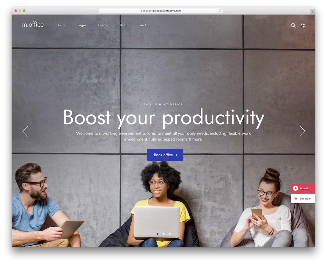 Multioffice Coworking WordPress Theme