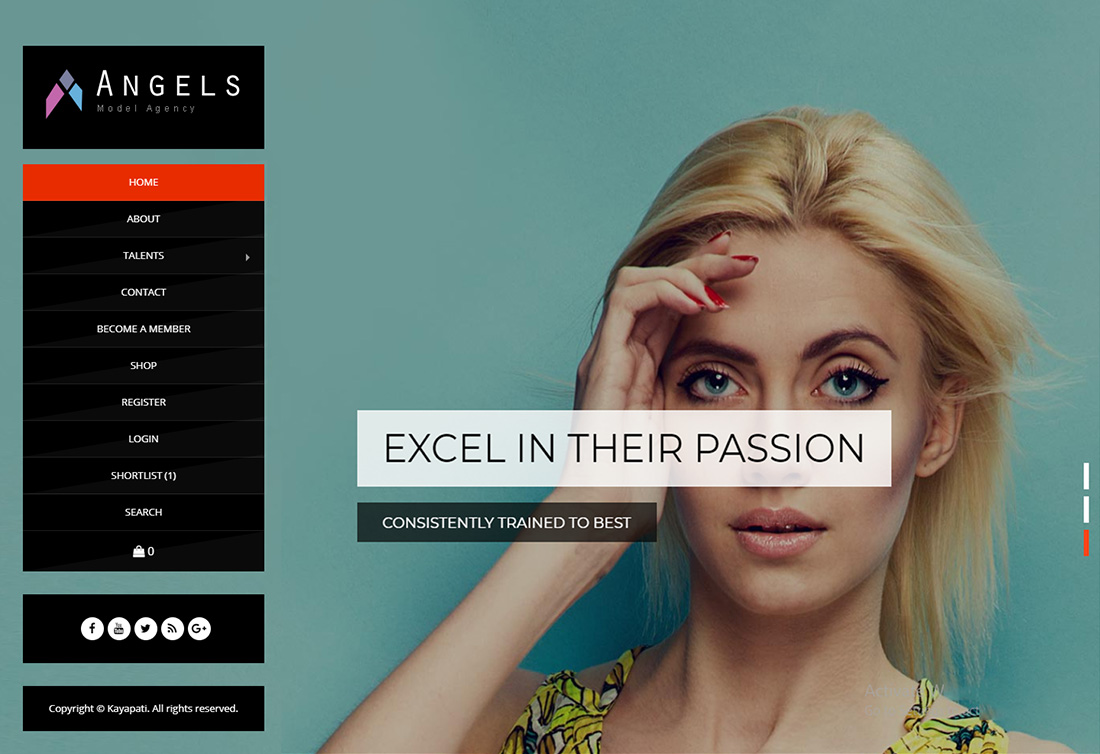 Angel - 배우 WordPress 테마