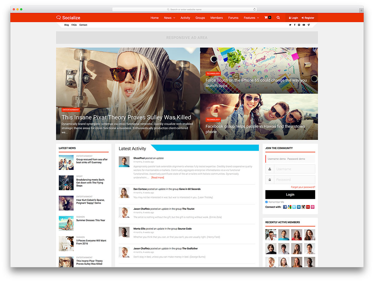 socializzare-buddypress-powered-community-tema