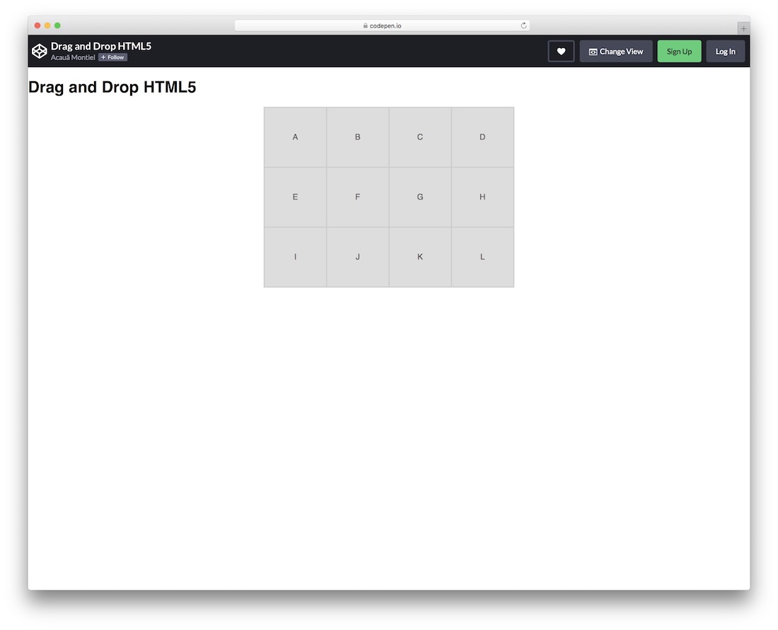 arrastrar y soltar html5