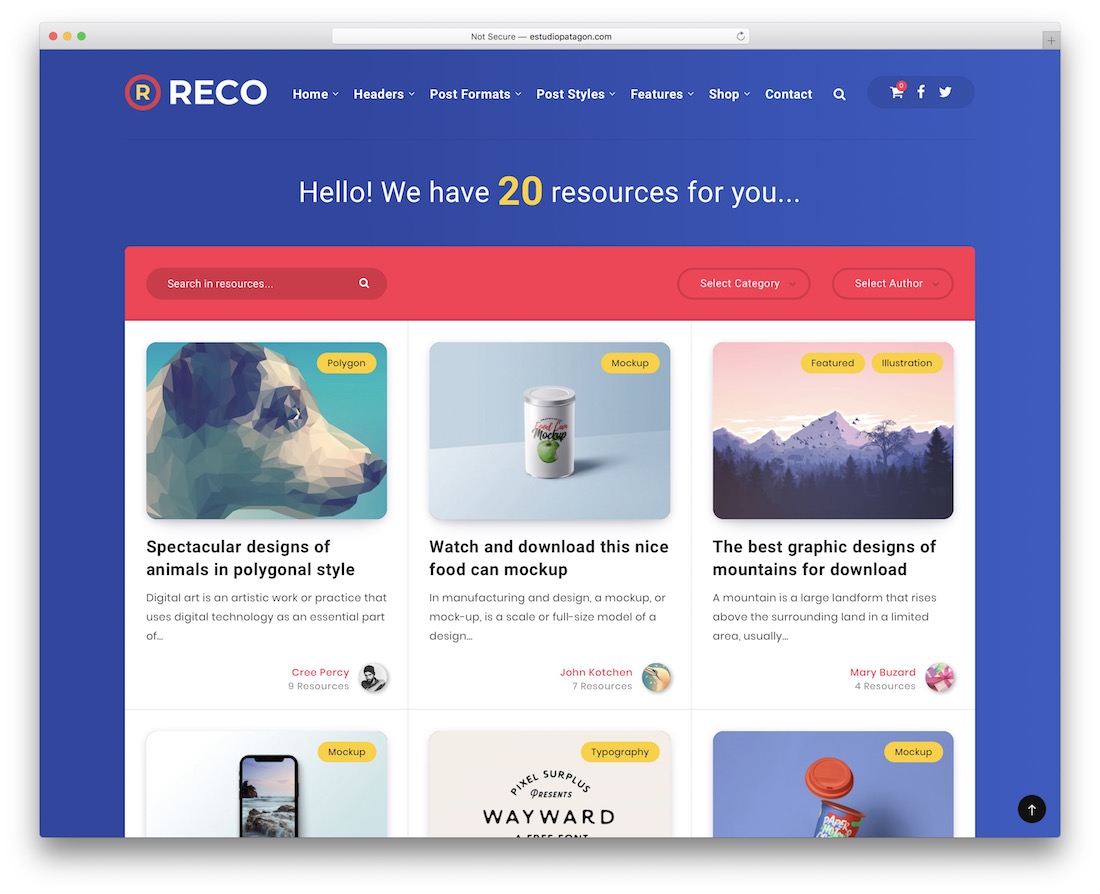 ธีมดาวน์โหลดดิจิทัล reco ง่าย