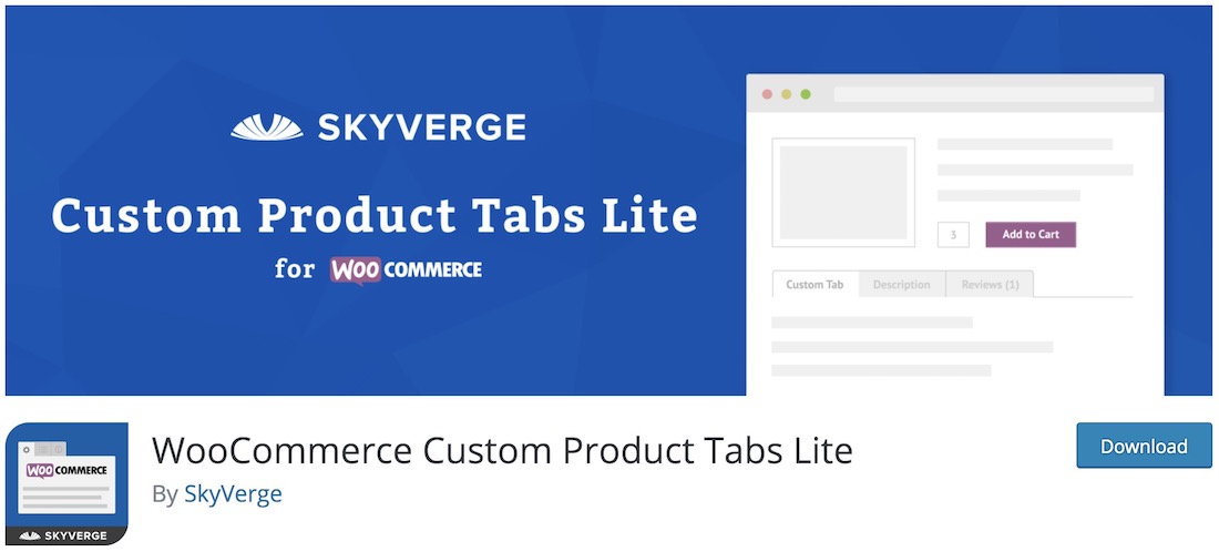 pestañas de productos personalizados de woocommerce complemento de wordpress lite