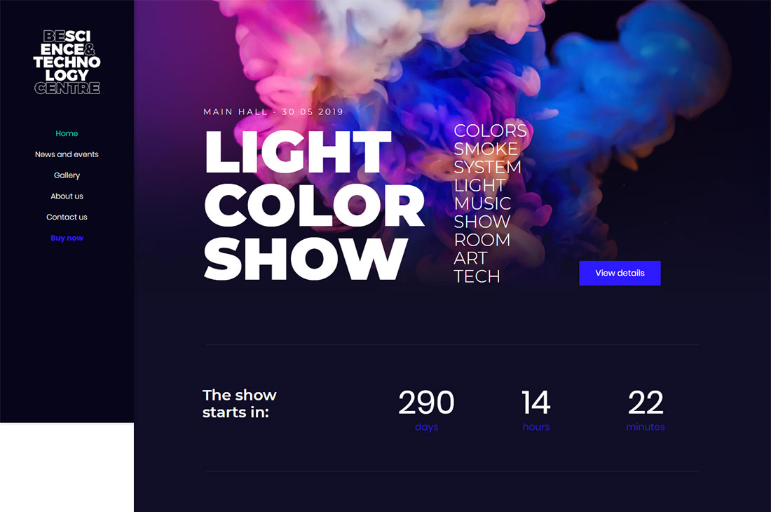 Tema de wordpress de ciencia BeTheme