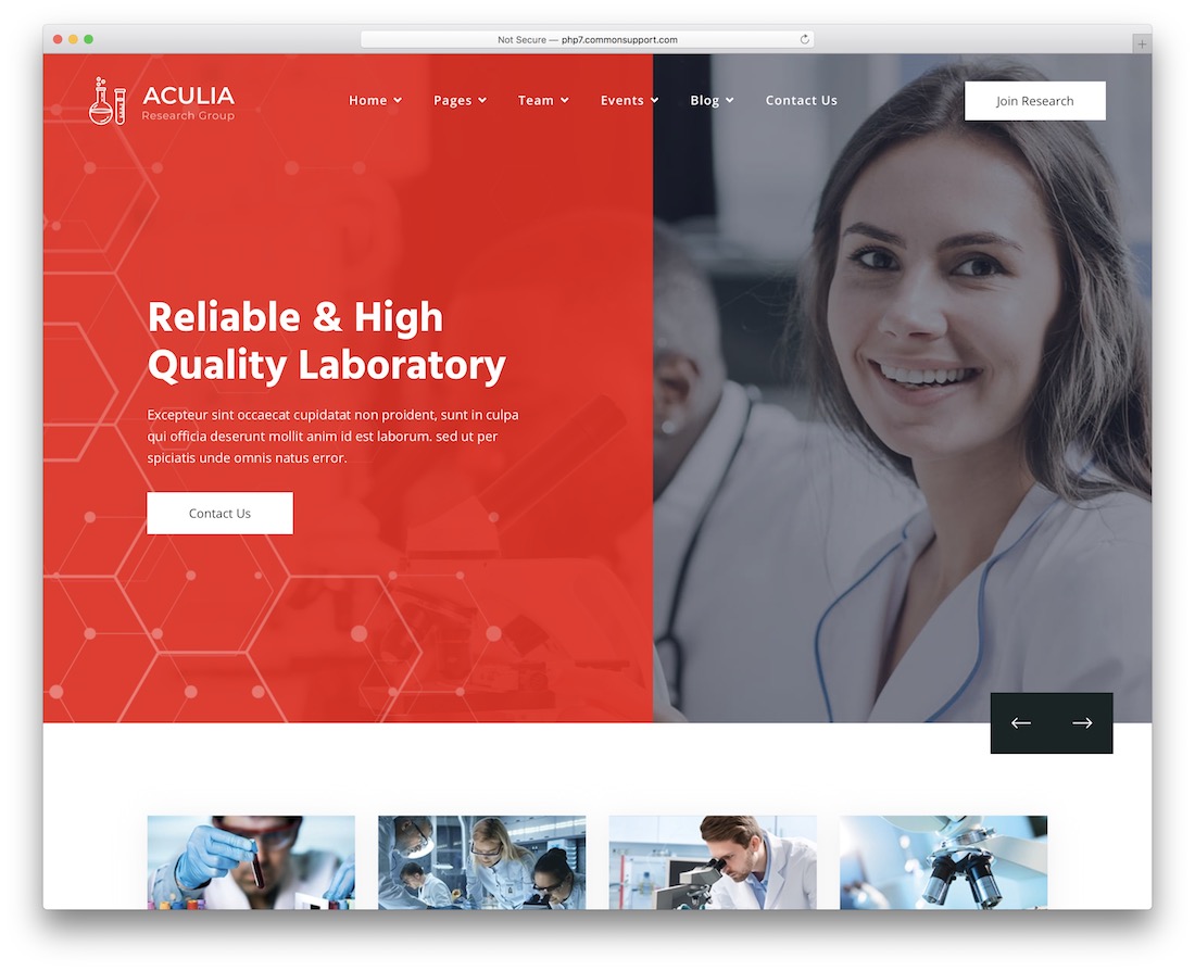 tema de wordpress de ciencia aculia