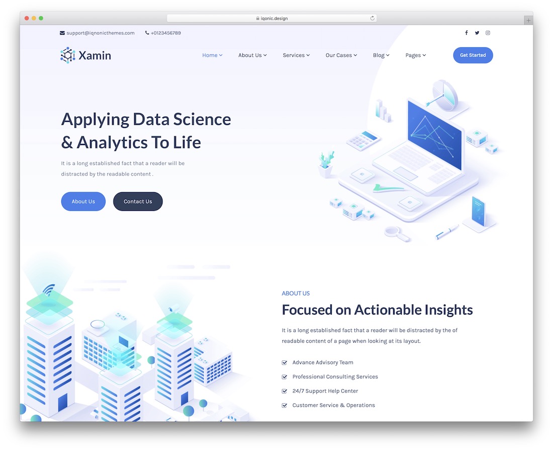 tema de wordpress ciencia xamin