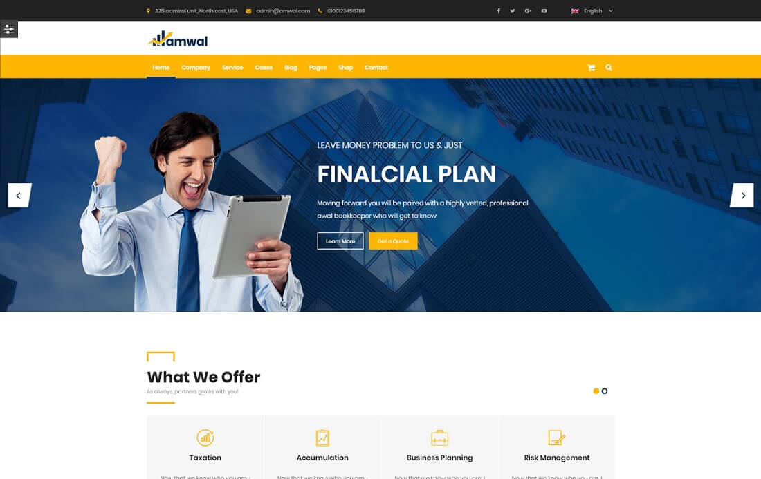 thème wordpress de crypto-monnaie amwal