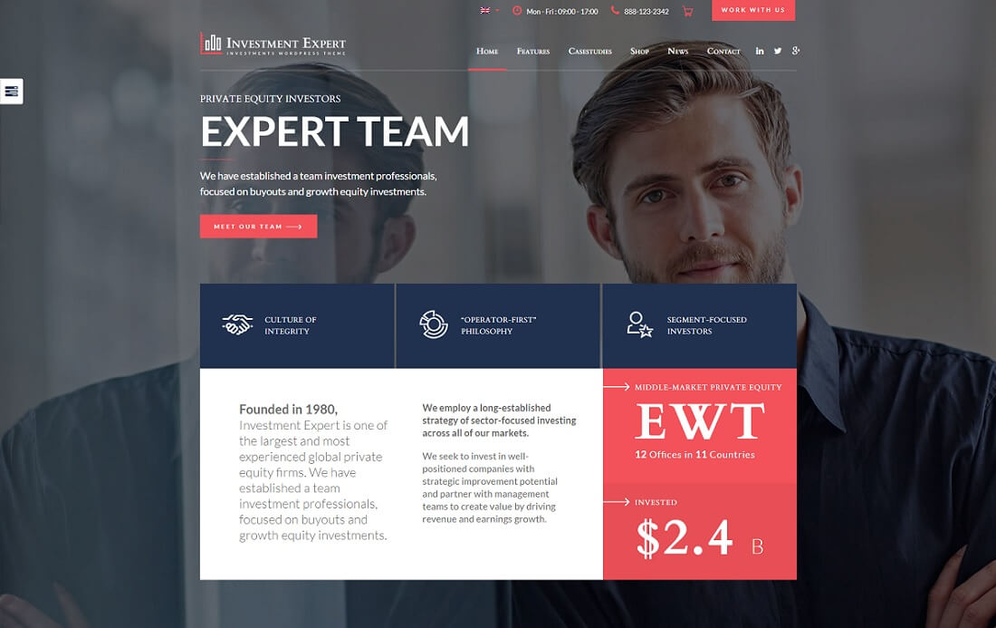 expert en investissement thème wordpress de crypto-monnaie