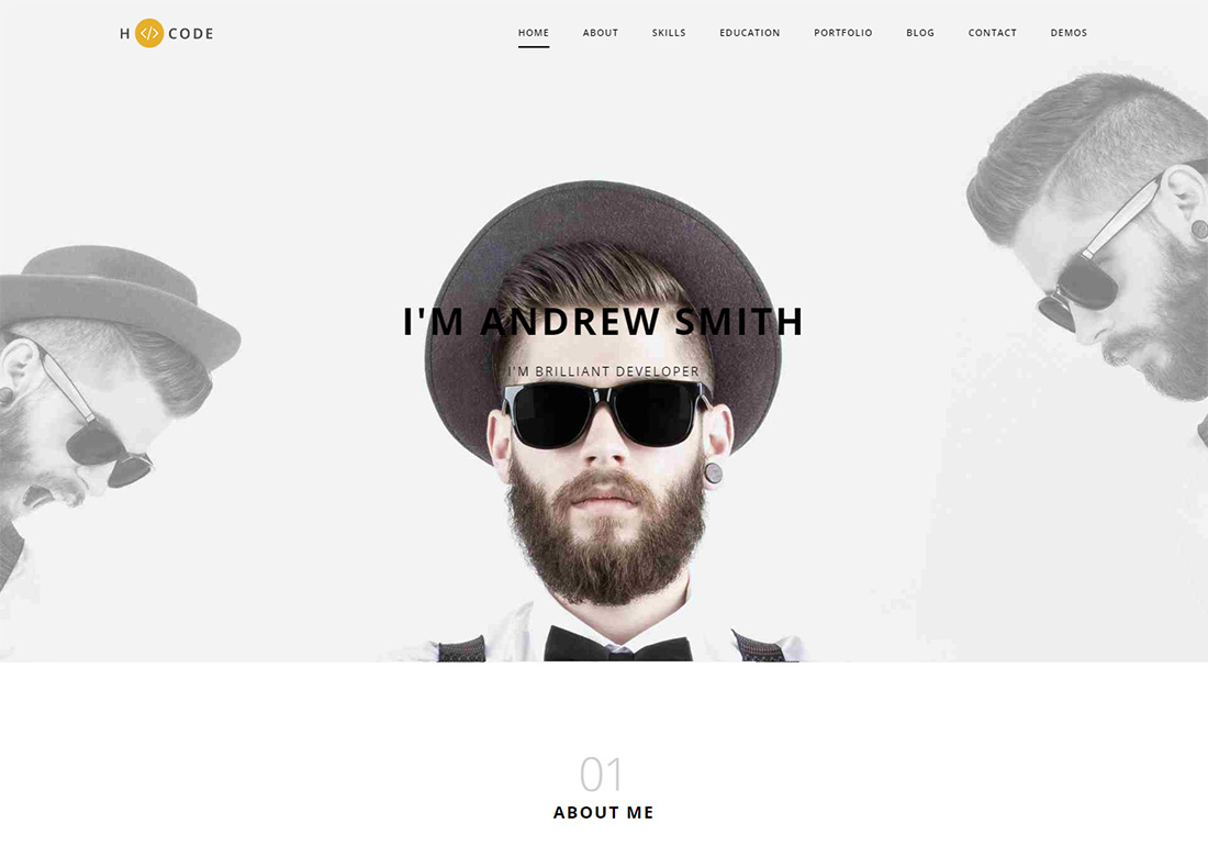 H-Code Personal Branding WordPress Theme