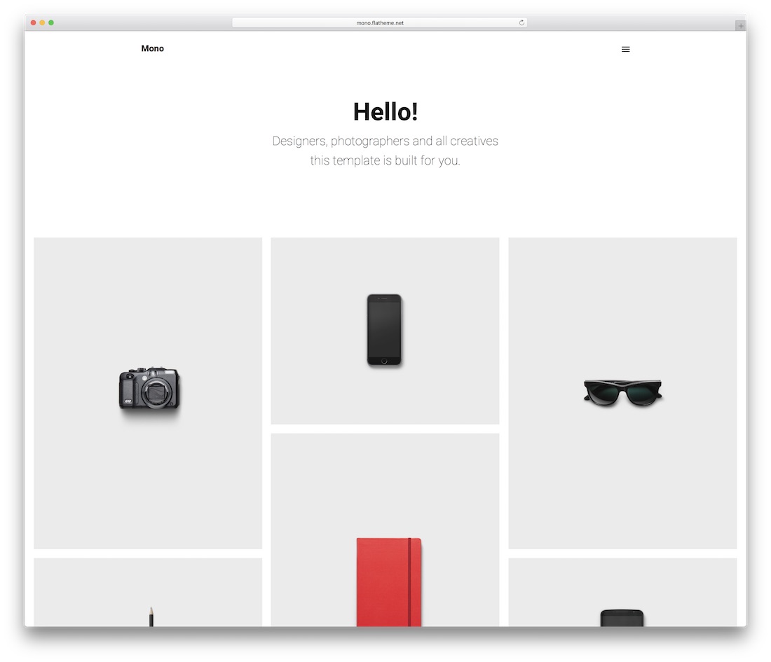 modèle de site Web mono