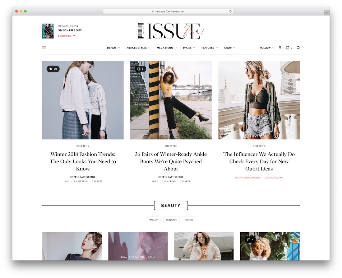 le modèle de site Web de problème
