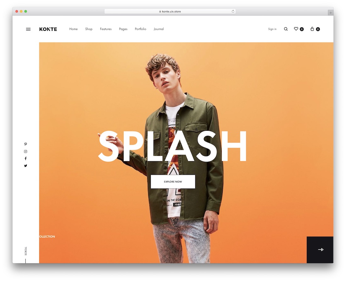 modèle de site Web Konte