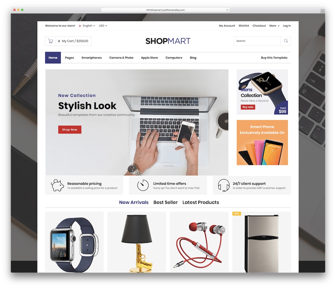 modèle de site Web de magasin