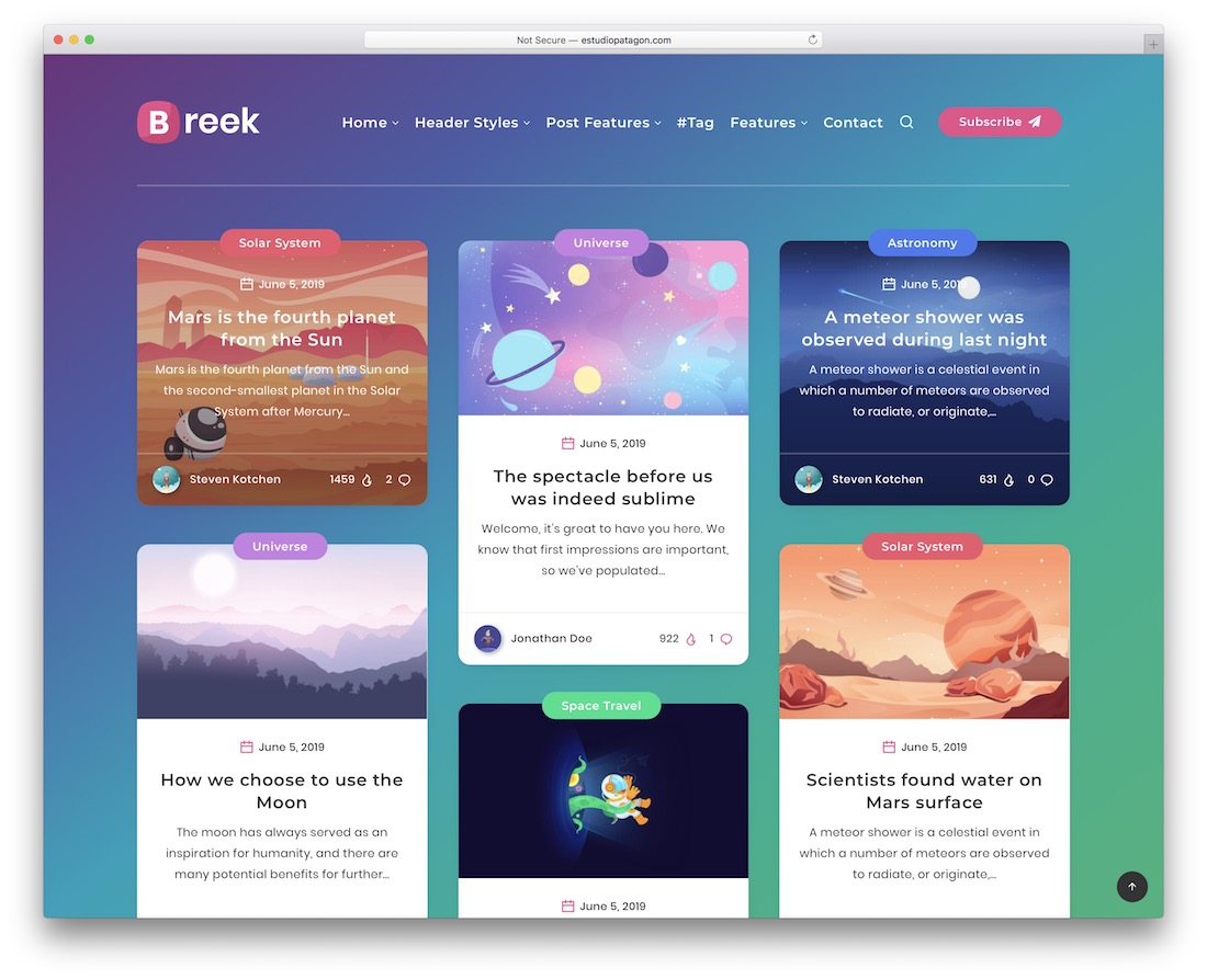 modèle de site Web breek meilleur