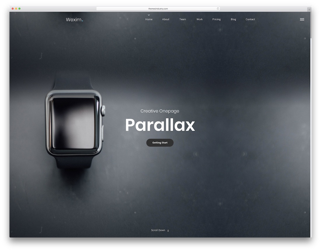 เทมเพลตเว็บไซต์ wexim parallax