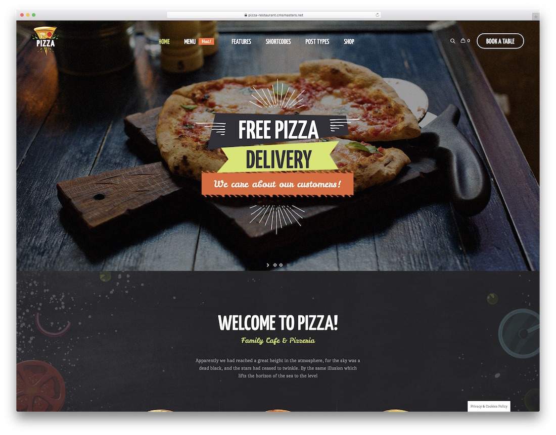 restoran pizza tema wordpress rumah pizza