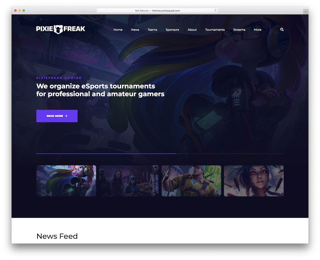 قالب موقع عشيرة pixiefreak