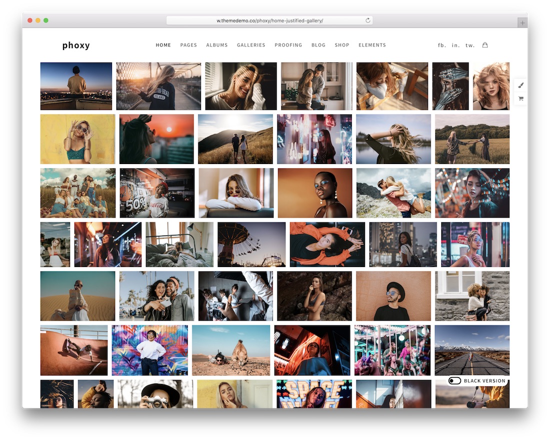 tema galeri wordpress phoxy