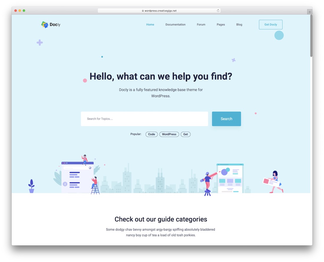 ธีมฐานความรู้ docly wordpress