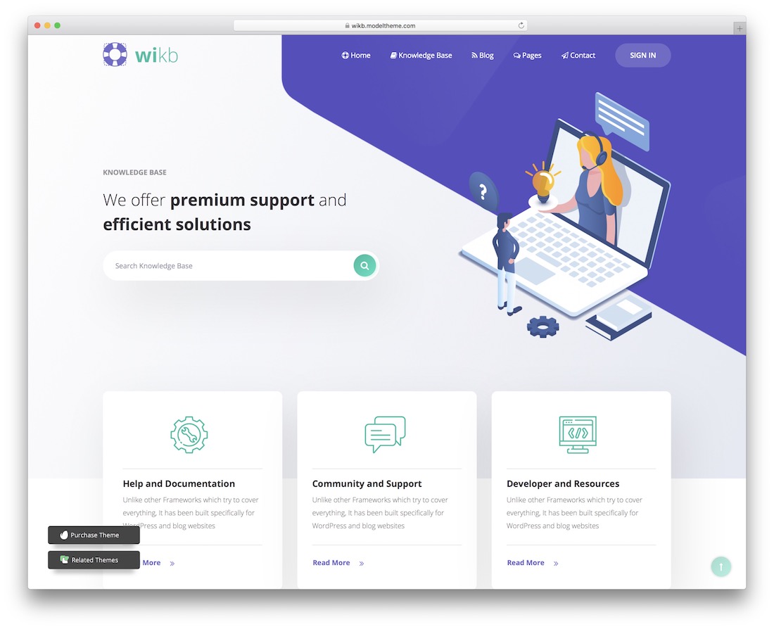 ฐานความรู้ wikb wiki faq รองรับธีมเวิร์ดเพรส