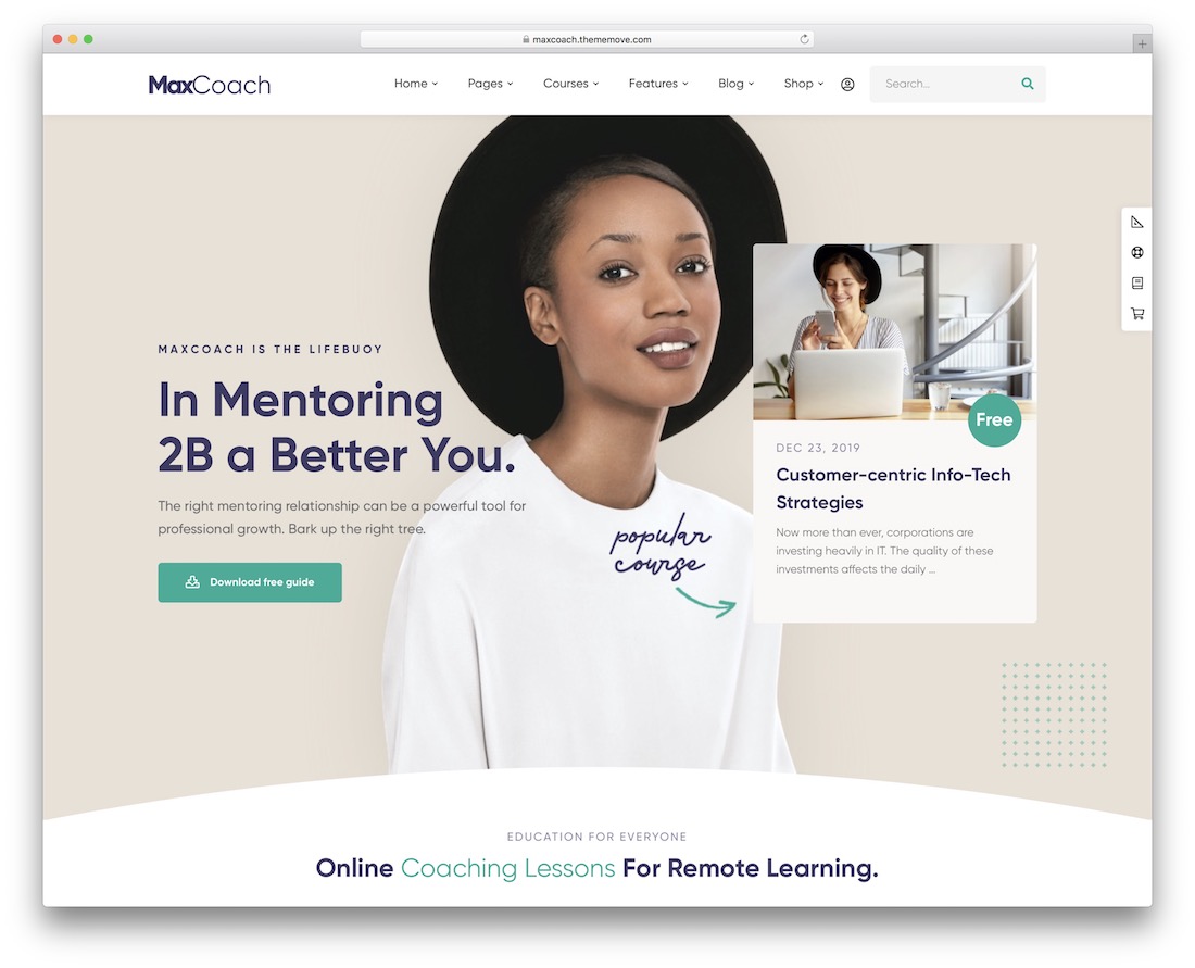 maxcoach eğitim wordpress teması.