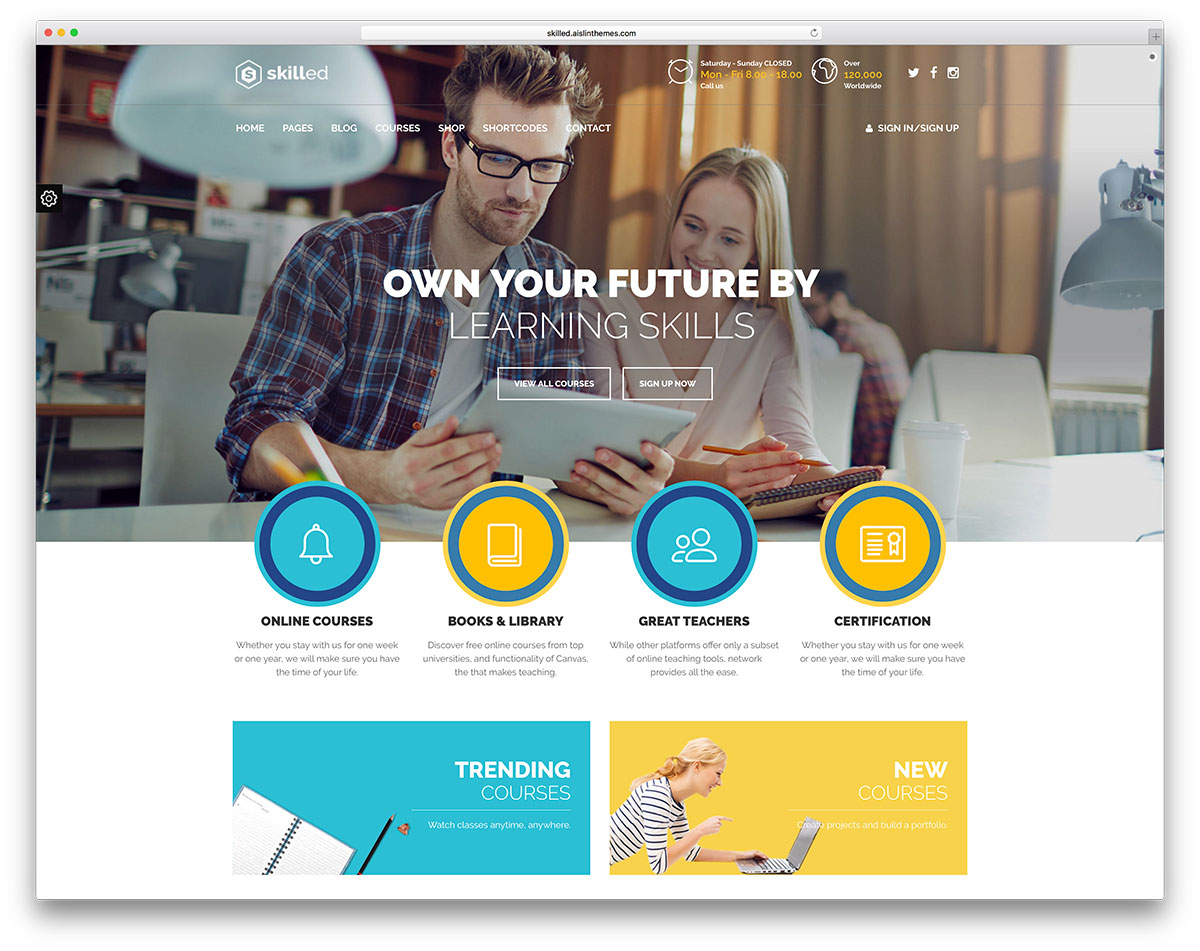 yetenekli-yaratıcı-çevrimiçi-kurs-web sitesi-şablonu