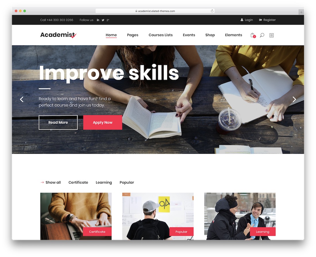 Akademisyen eğitimi wordpress teması.