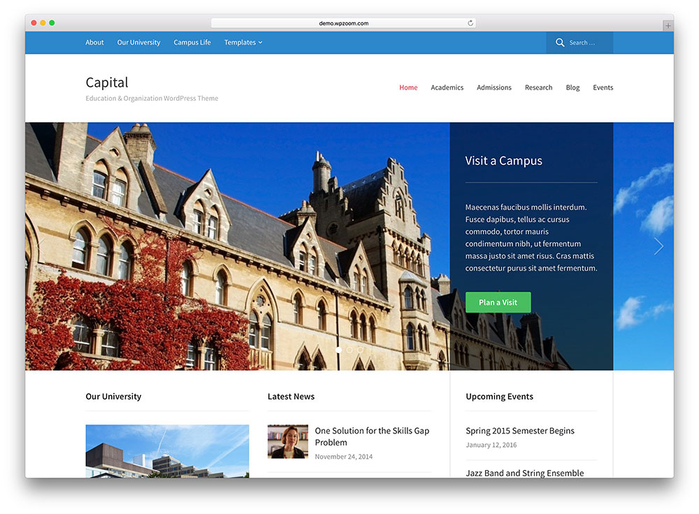 capital - simple education and event theme