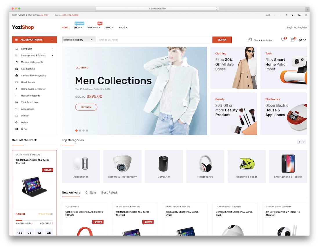 tema wordpress di affiliazione amazon yozi