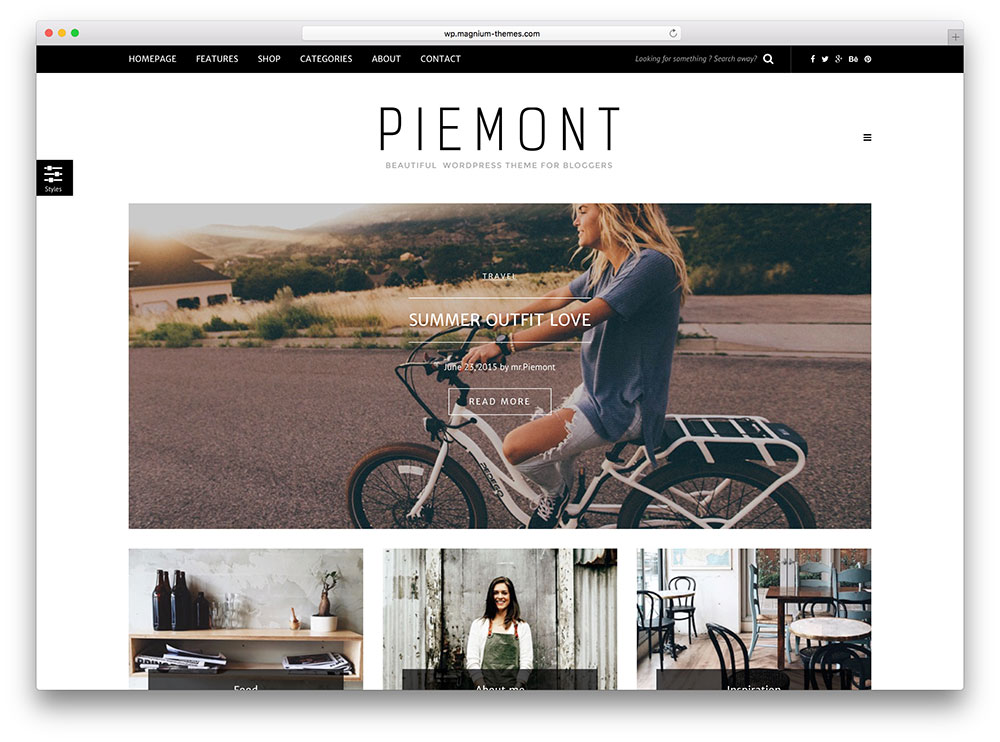 piemont - tema mínimo de blog de wordpress