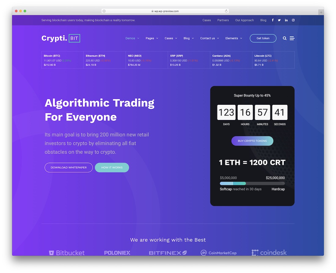 قالب موقع cryptibit cryptocurrency